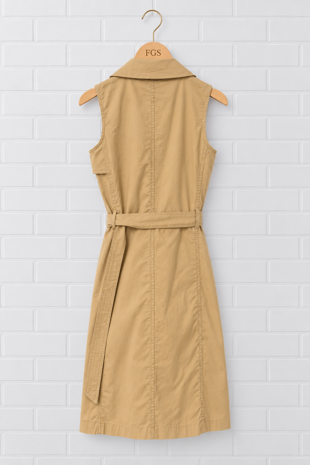 Ralph Lauren Micro-Sanded Twill Sleeveless Trench Dress- 6