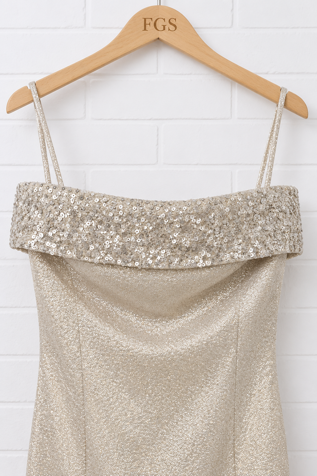 Pamella Roland Strapless Metallic Fishtail Gown - 8
