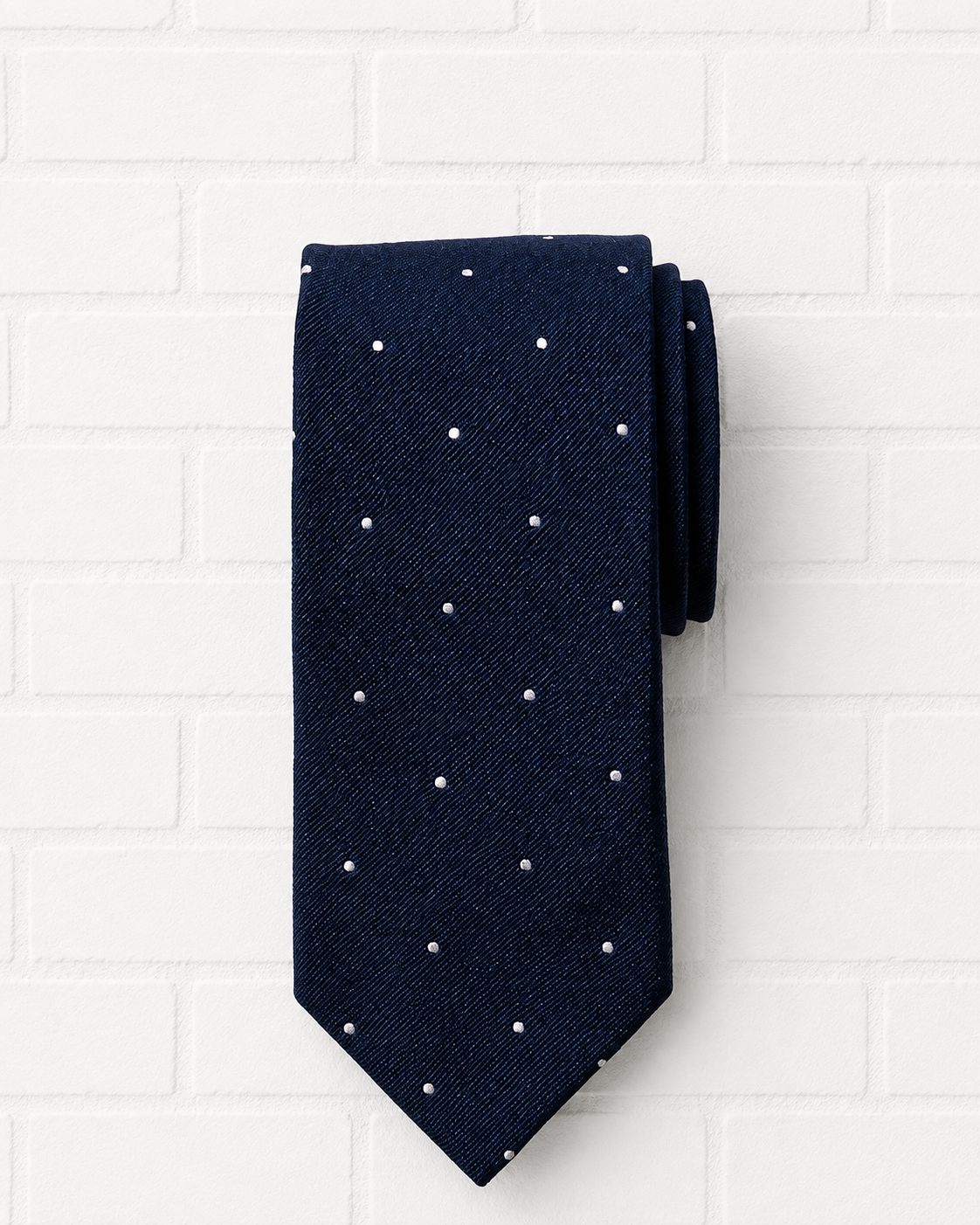 Mizzen & Main Navy Dot Silk Tie