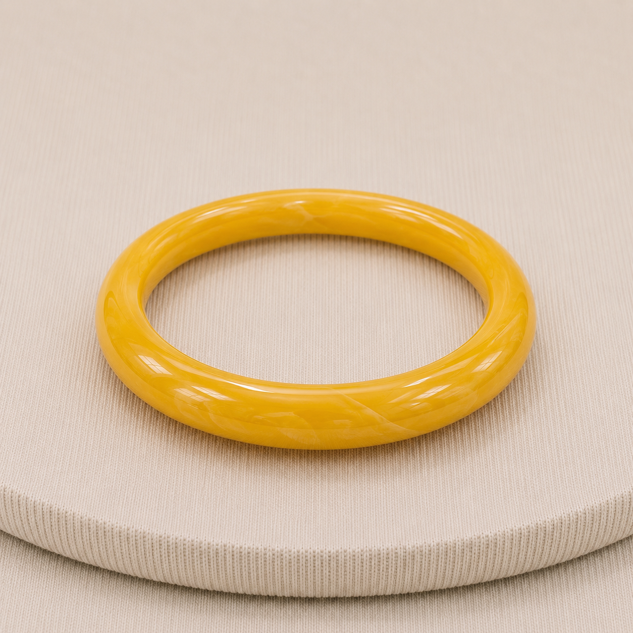 Vintage Golden Yellow Bakelite Skinny Bangle Bracelet