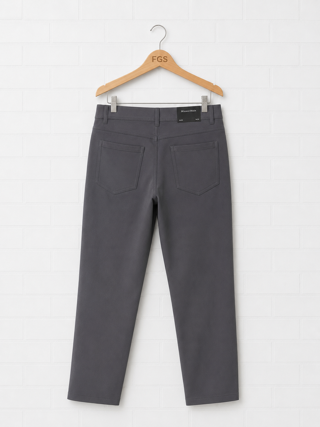 Mizzen & Main Helmsman 5 Pocket Pant Charcoal - 31x32