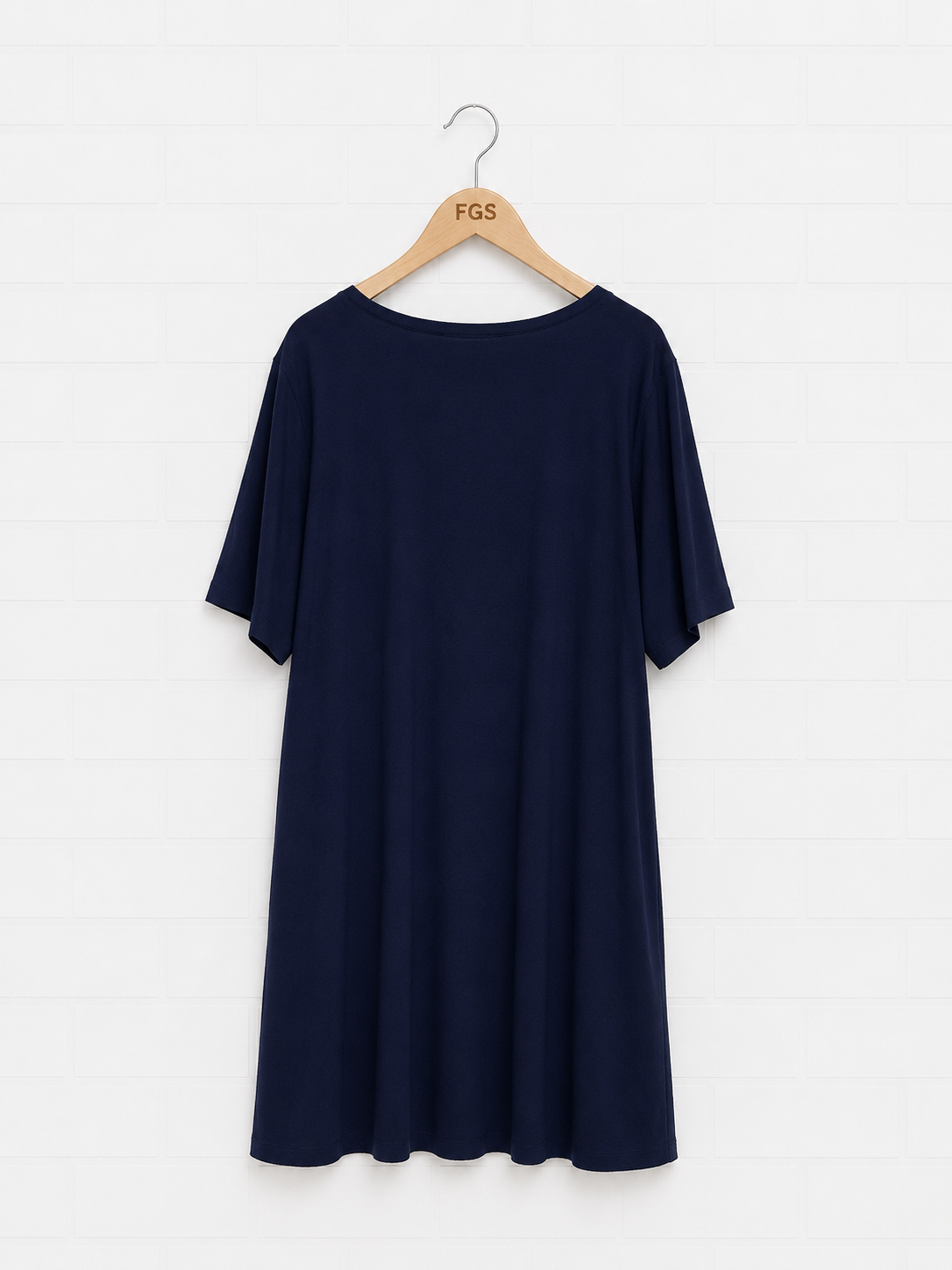Eileen Fisher Navy Knit Shirt Dress- 1X