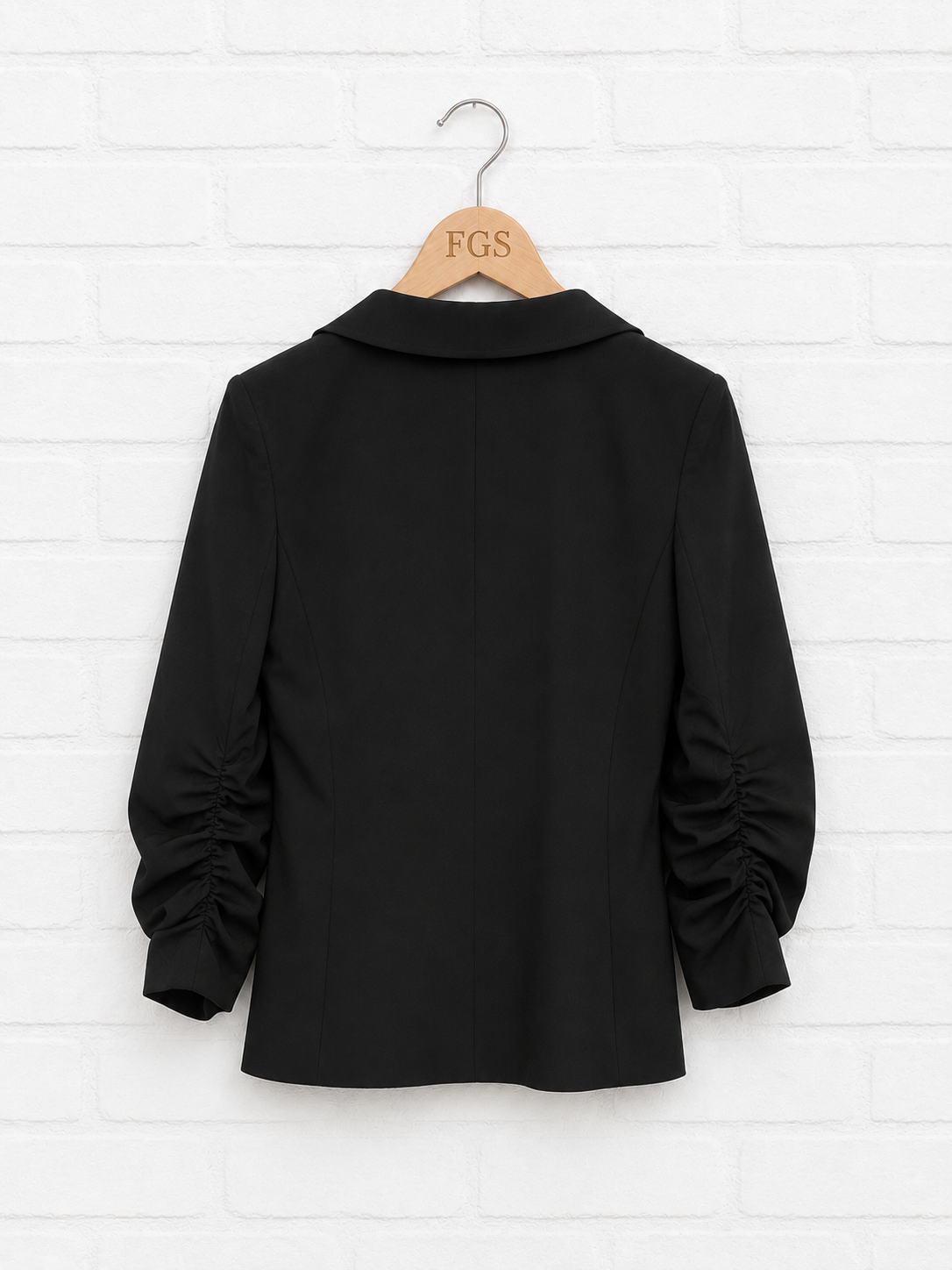 Laundry Ruched 3/4 Sleeve Blazer- 8