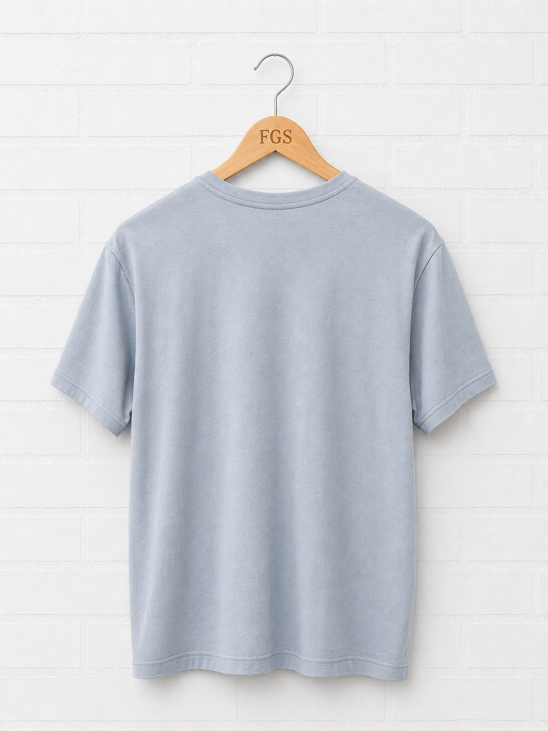 Georg Roth Luxe Pima Light Blue Short Sleeve- L