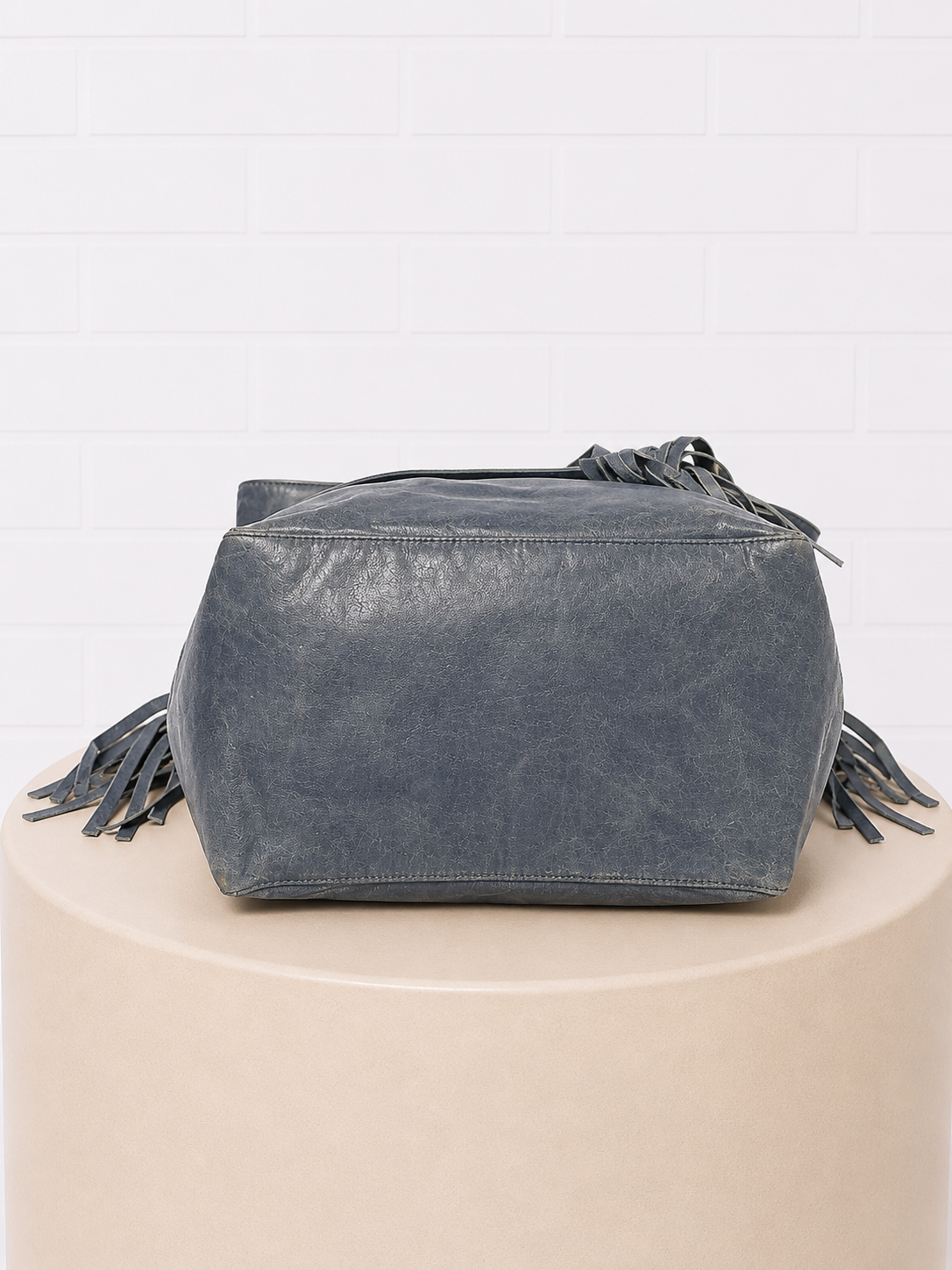 Faith Hebrews 11:1 Blue Leather "Peace" Bag