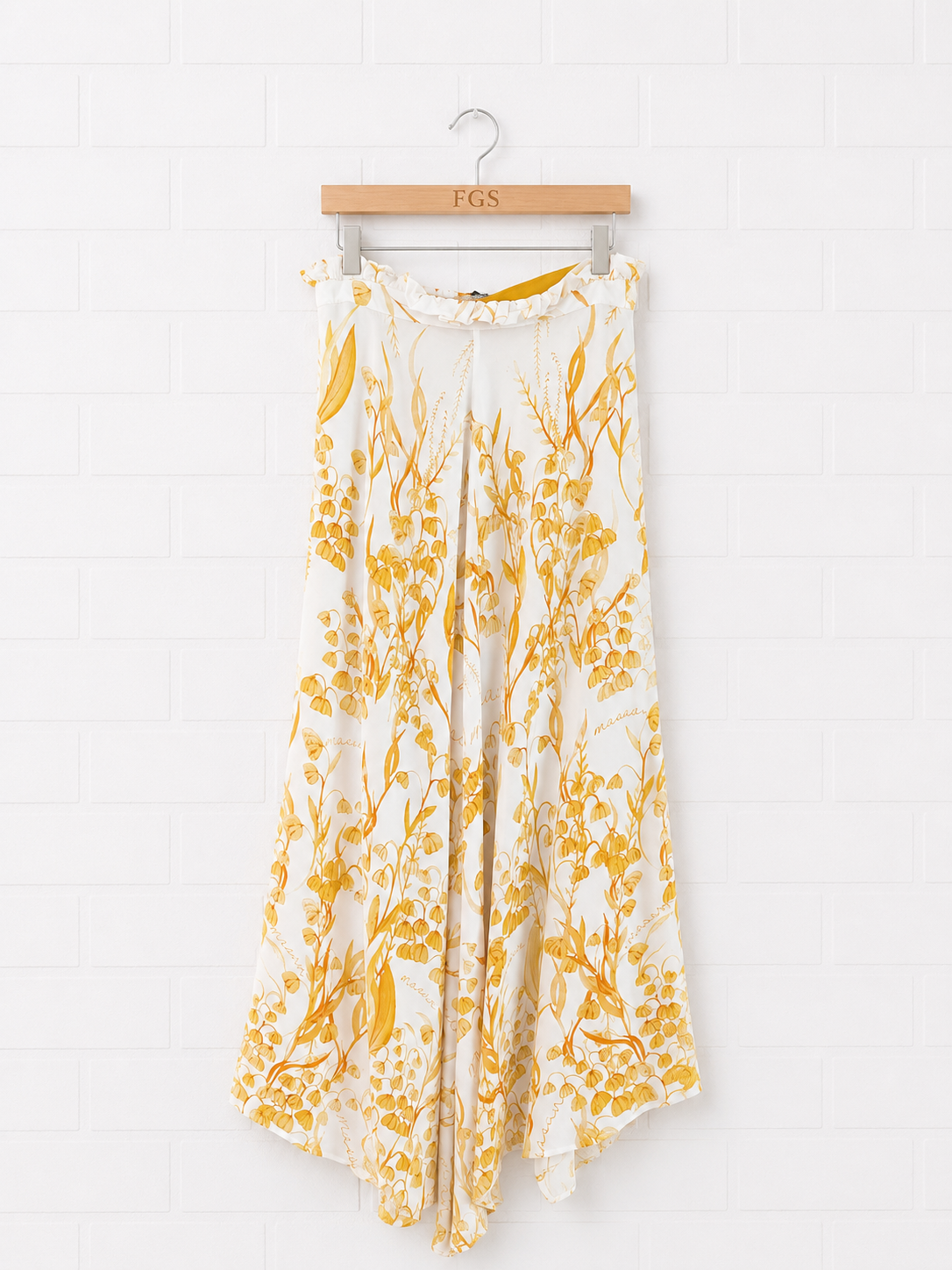 Masavi Leafs Skirt Print-XS