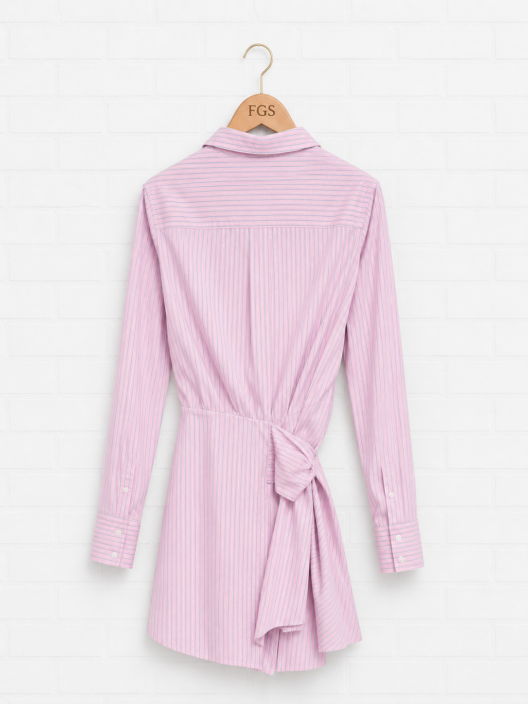Derek Lam 10 Crosby Poplin Tie Front Shirtdress- 12