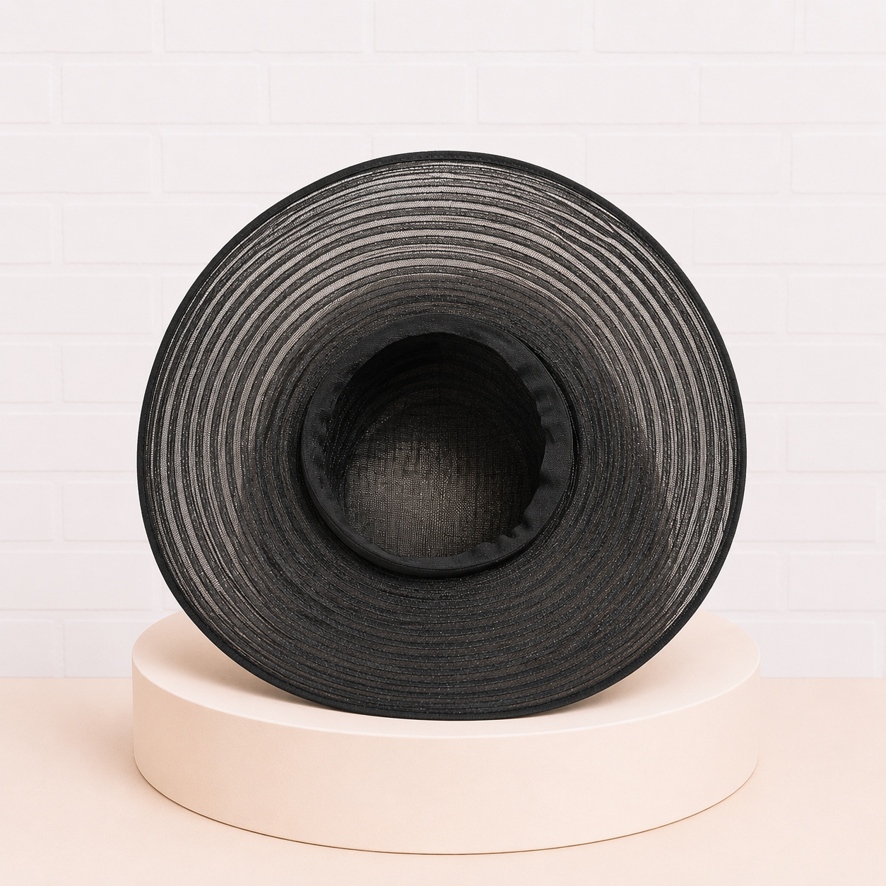 Virginia Black Sinamay Crown Dress Hat