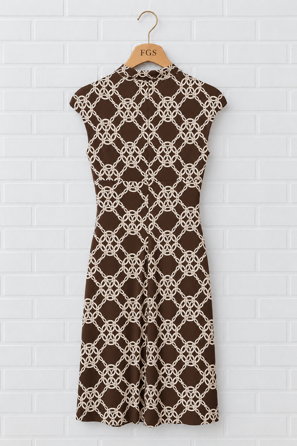 Trina Turk Chain Link Print Matte Jersey Dress- 4