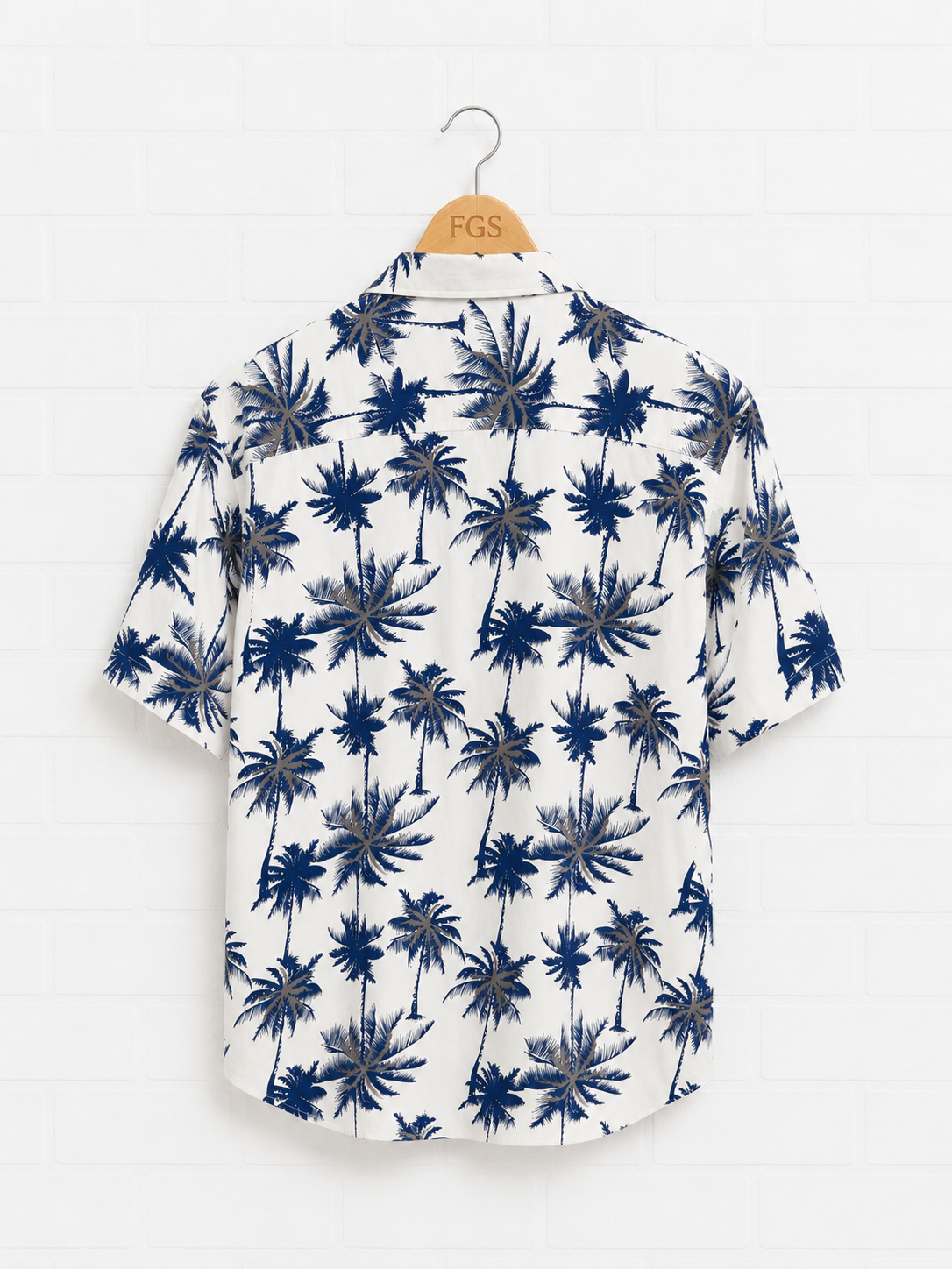 Georg Roth Navy Palm Button Up- XL