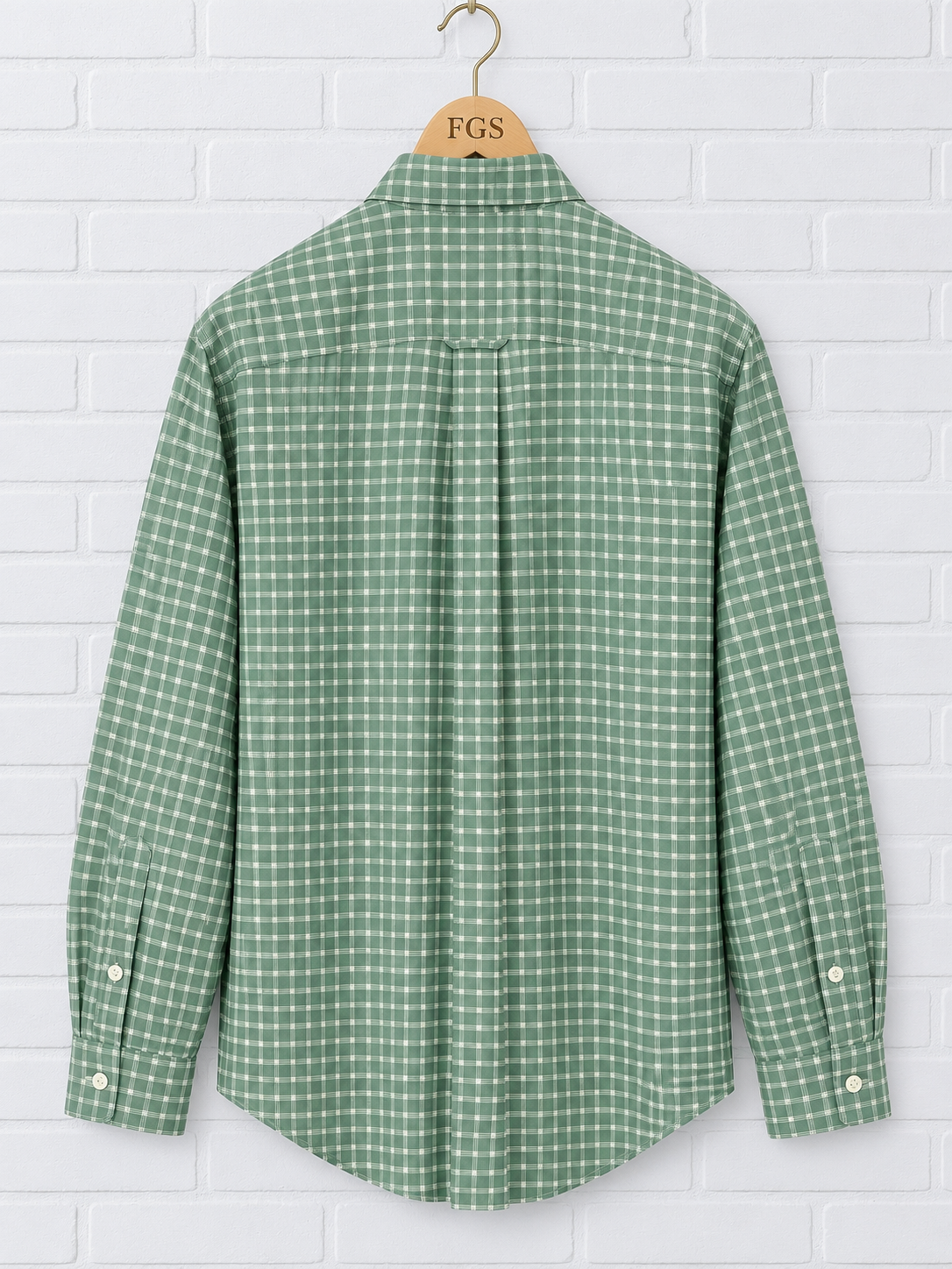 Brooks Brothers Green & White Gingham Check Button-Down Shirt - XL