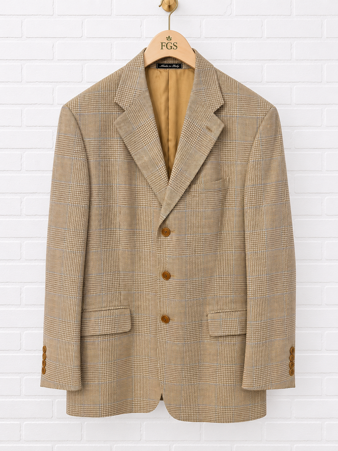 Façonnable Tailleur Micro Houndstooth Gun Check Sport Coat