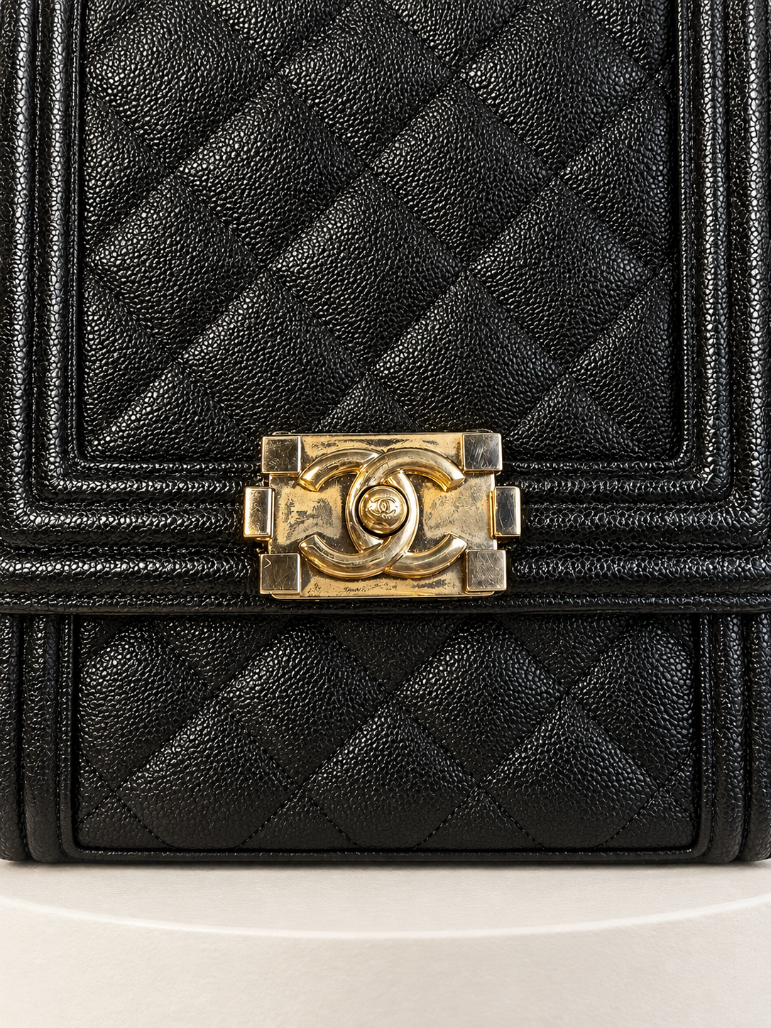 Chanel North/South Boy Vertical Quilted Bag – Black