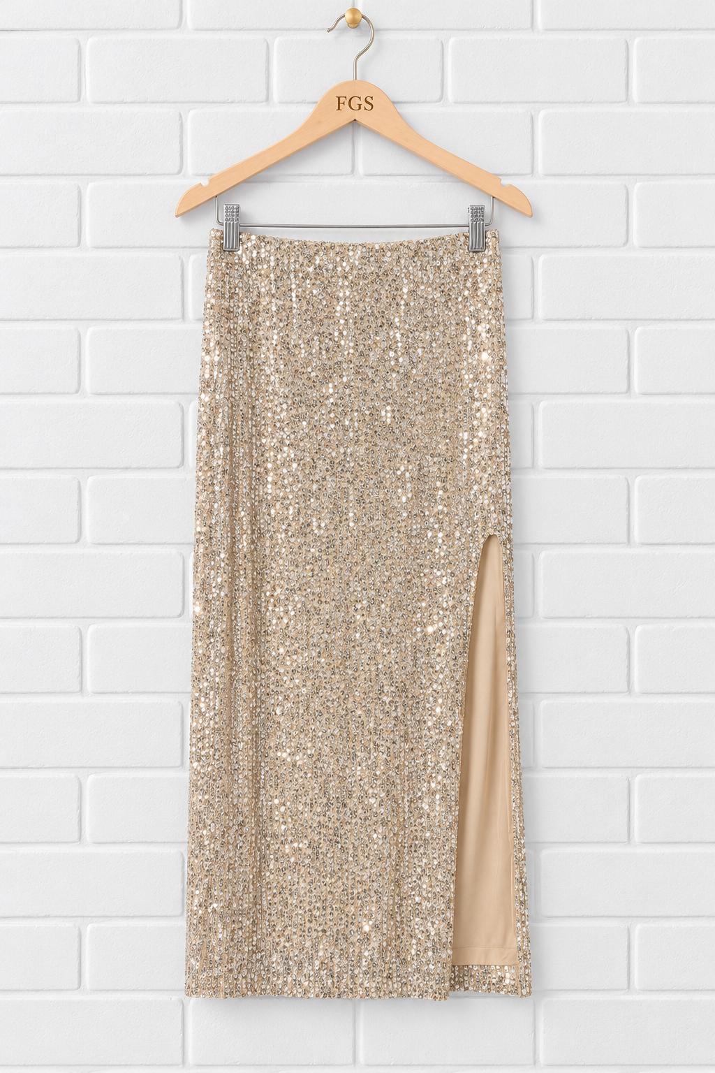 YFB Clothing (Young Fabulous & Broke) Jaxon Sequin Midi Skirt- S