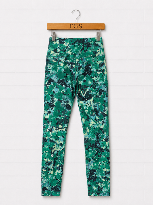 Lululemon Wunder Train  25" High Rise Green Floral - 2