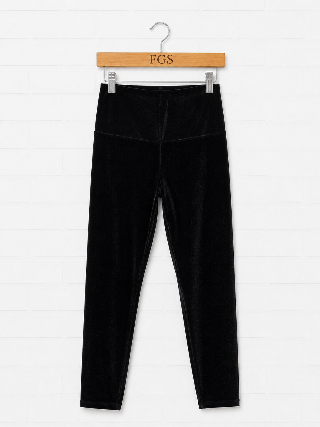 Goldsheep Black Velvet Leggings- S