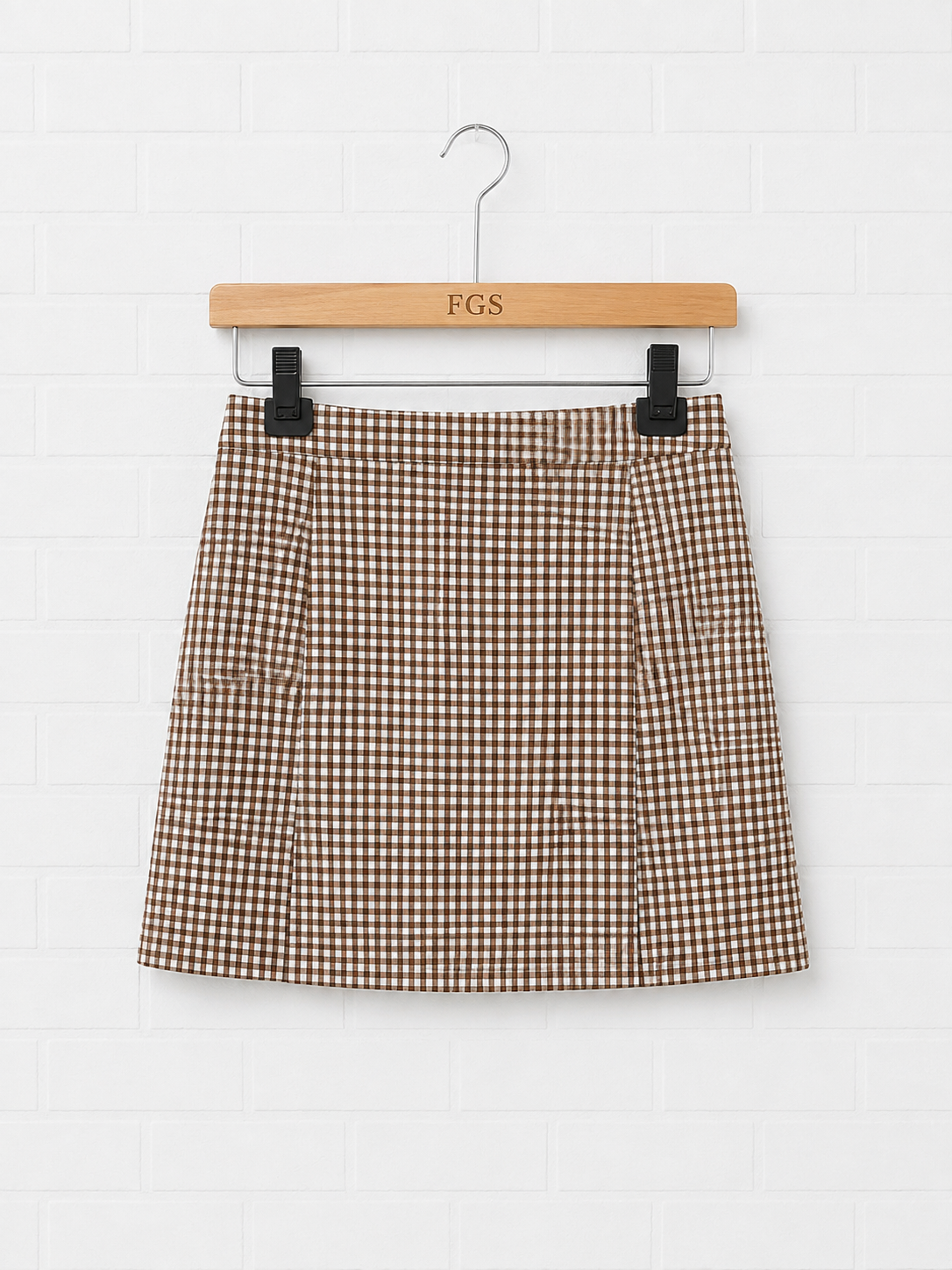Theory Check Pattern Mini Skirt- 6