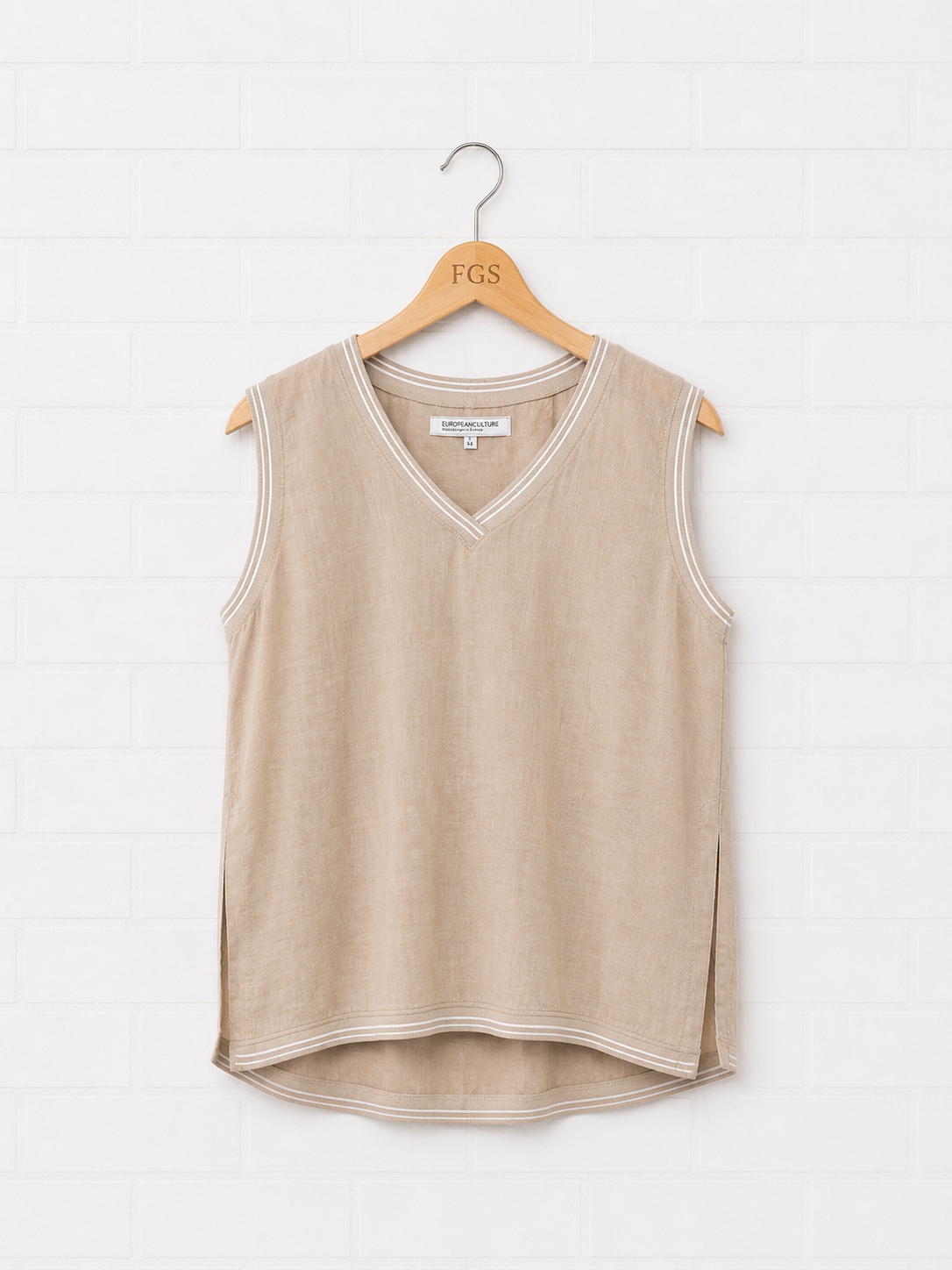 European Culture Simply Taupe Undershirt- L