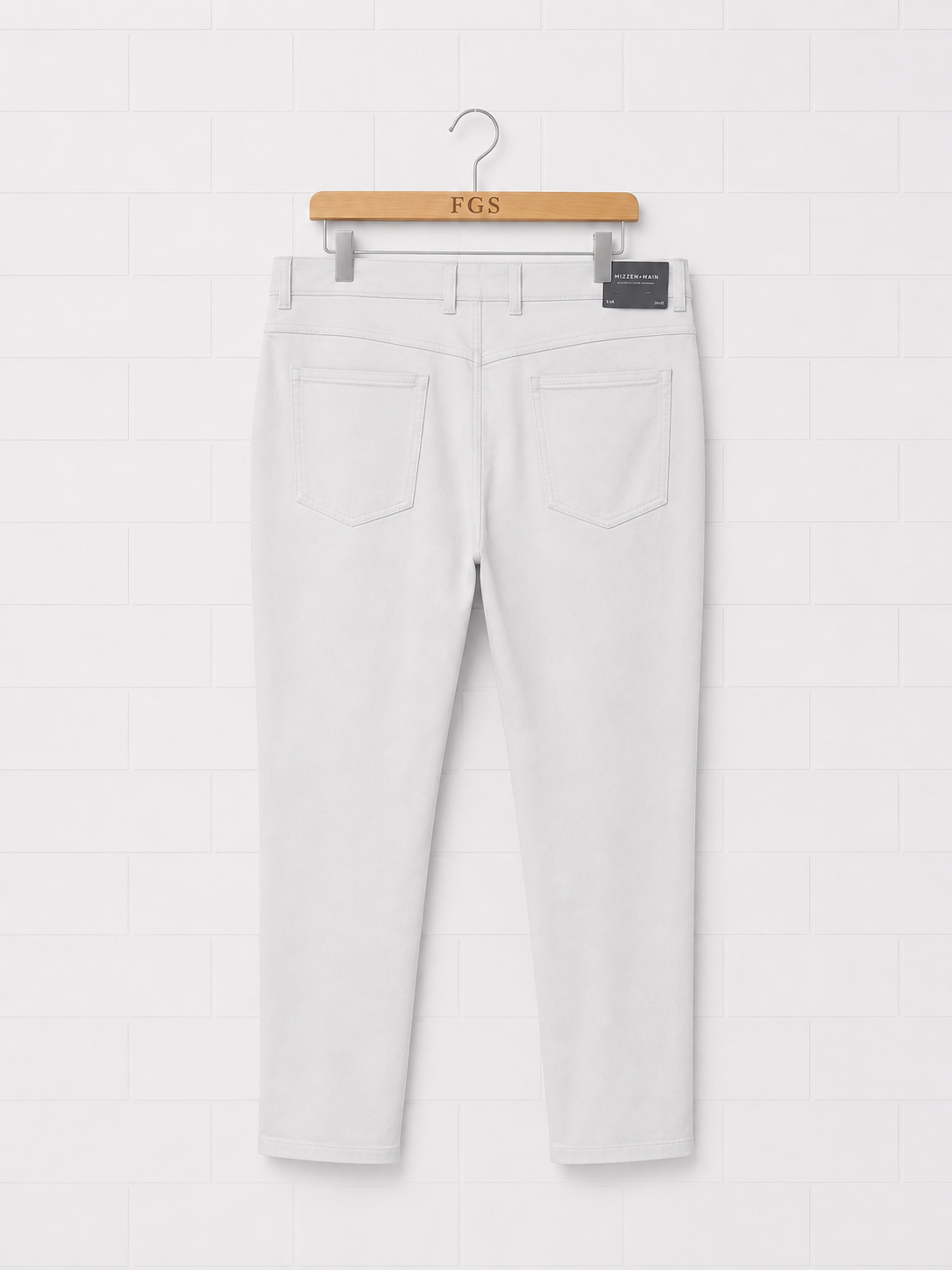 Mizzen & Main Helmsman 5 Pocket Pant Light Gray- 36x34