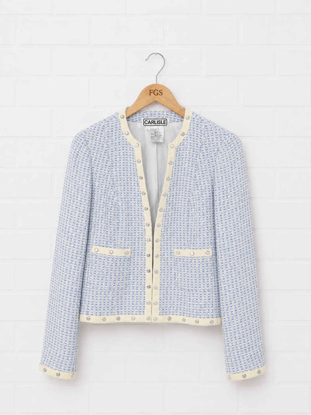 Carlisle Collarless Tweed Jacket- 6