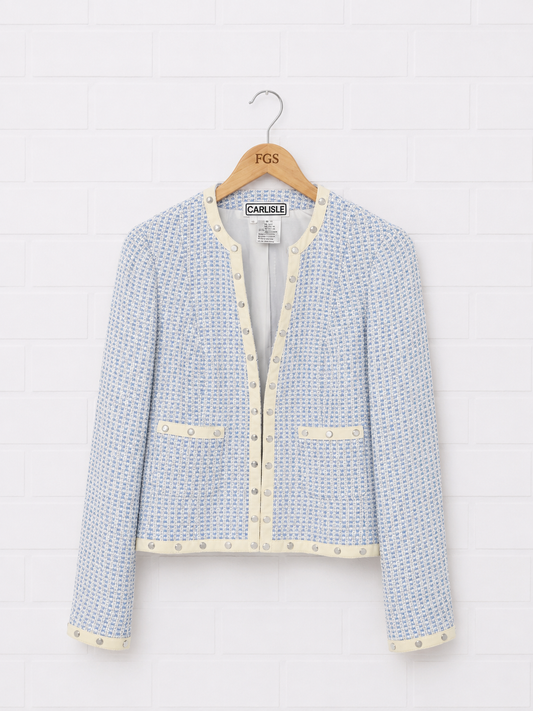 Carlisle Collarless Tweed Jacket- 6