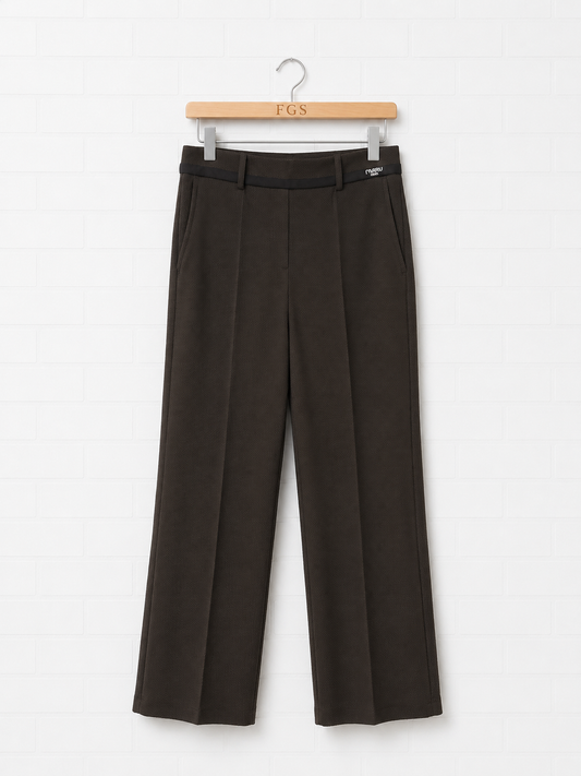 Cambio Francoise Cropped Espresso Trousers- 36