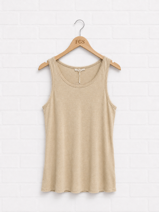 Milio Milano Tan Tunic Tank- M/L