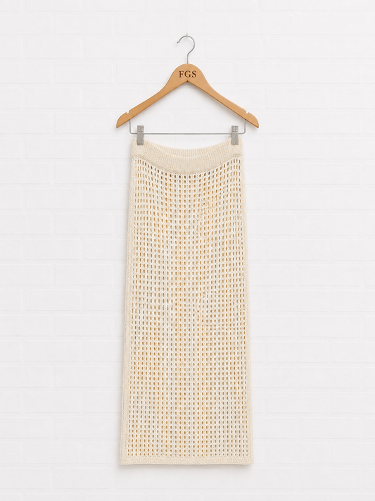 Milio Milano Crochet Pencil Skirt- L