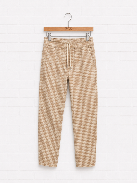 Bevy Flog Shely Checkered Light Brown- 30