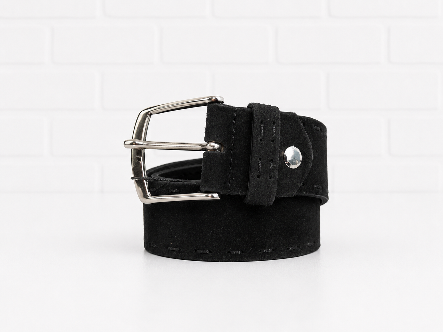 Georg Roth Suede Belt Black- 38