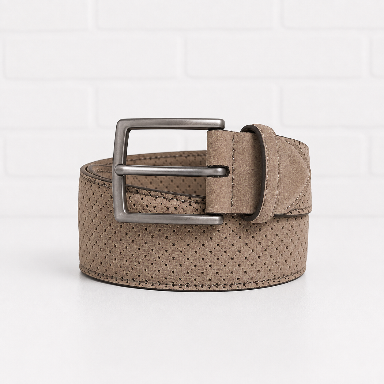 Georg Roth Grey Suede Invisible Stretch Belt- 32