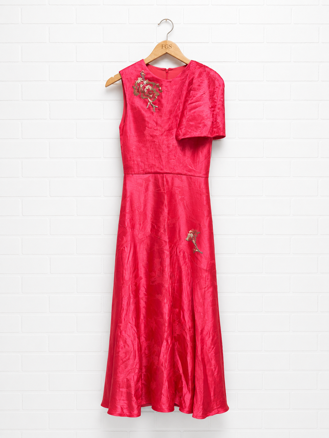 Erden Asymmetric Embellished Gown- 10
