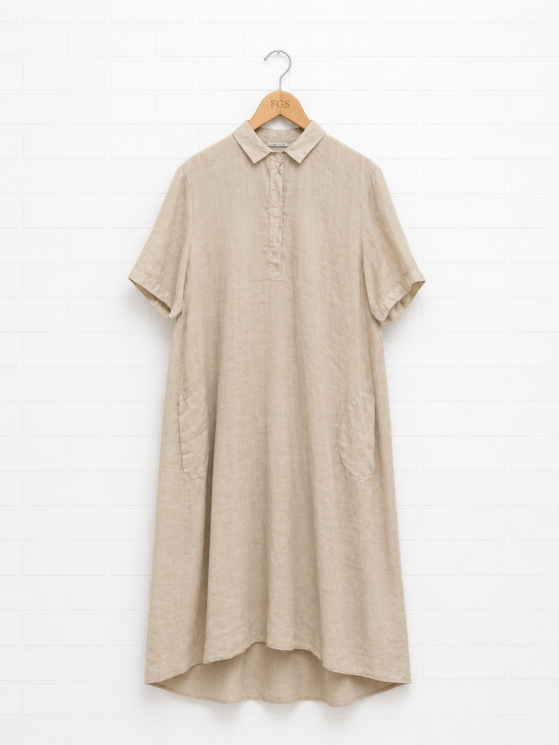 European Culture Taupe Maxi Dress- L