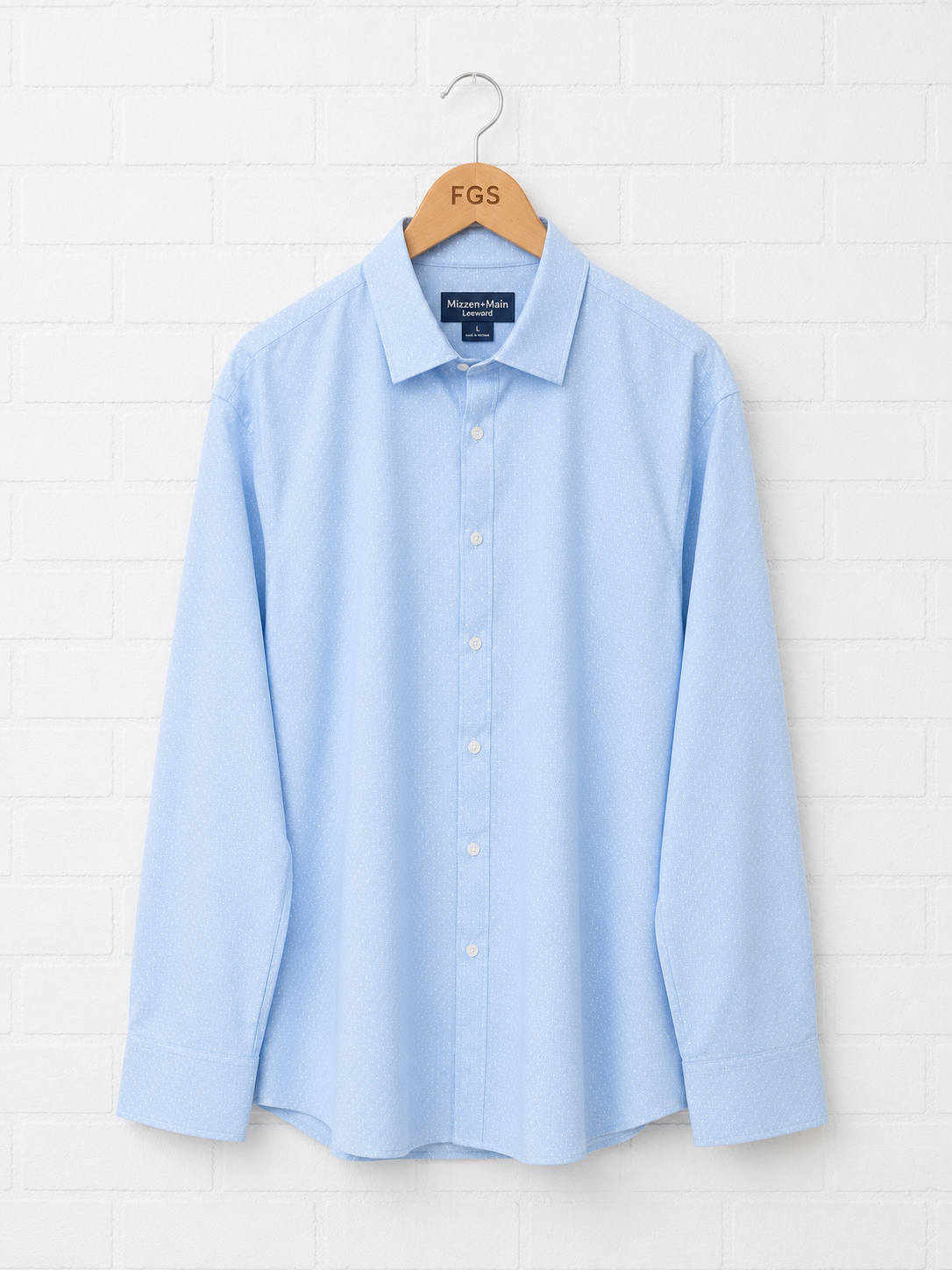 Mizzen & Main Leeward Cloud Blue Micro Dot- XL