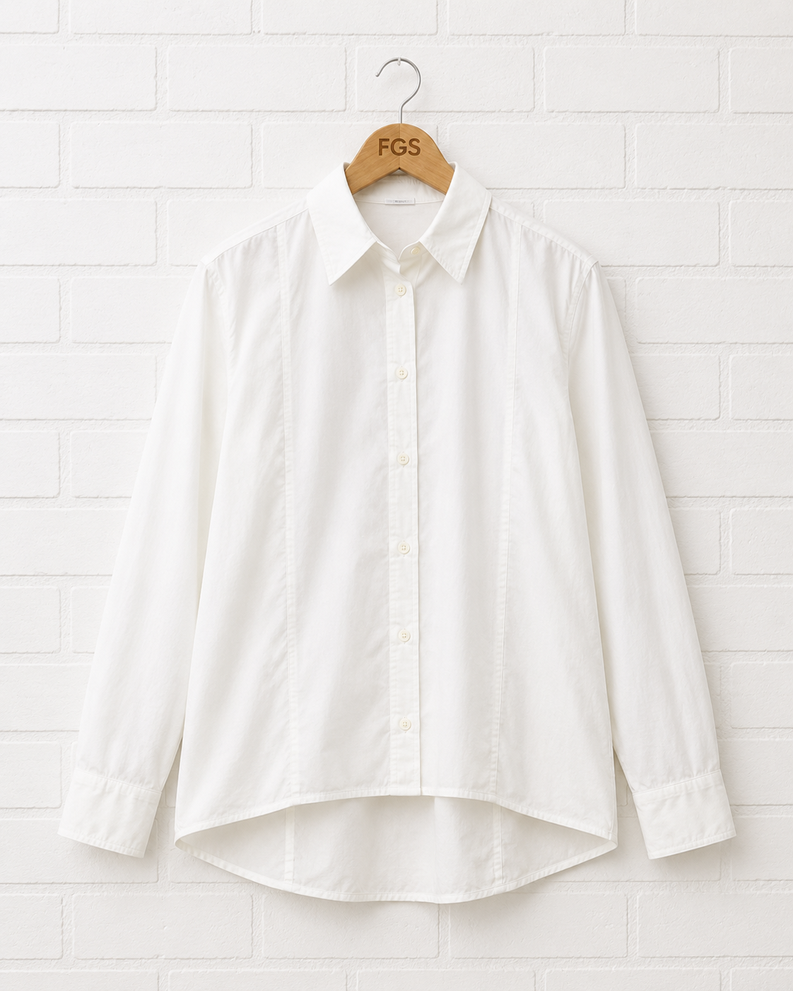 European Culture White Button Blouse- M