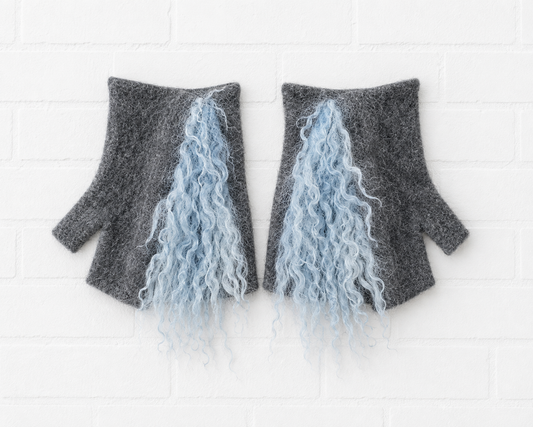 ARAE Mongolian Lamb Fur Trim Gloves