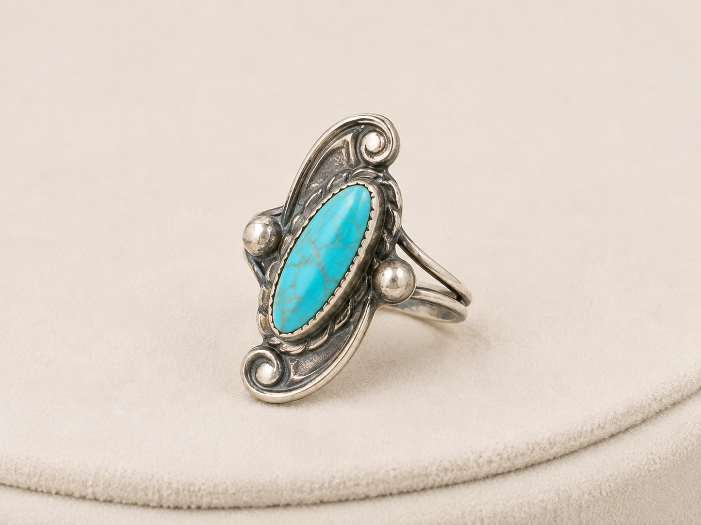 Sterling Turquoise Ring- 6