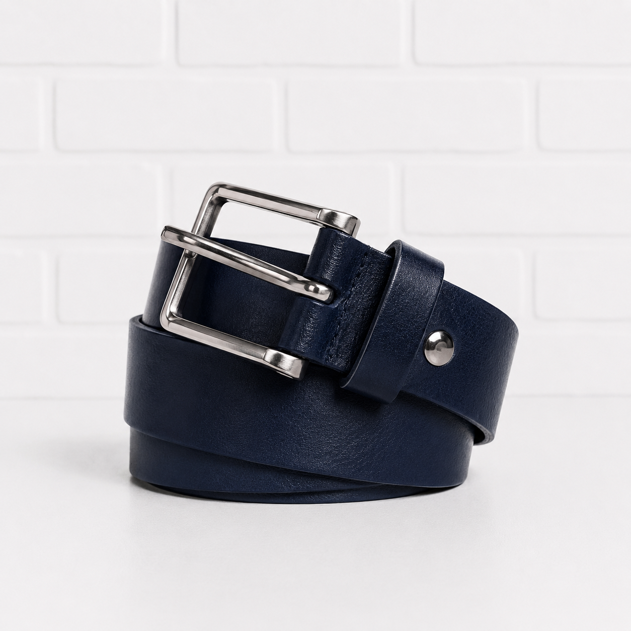 Georg Roth Denim Blue Leather Belt- 40