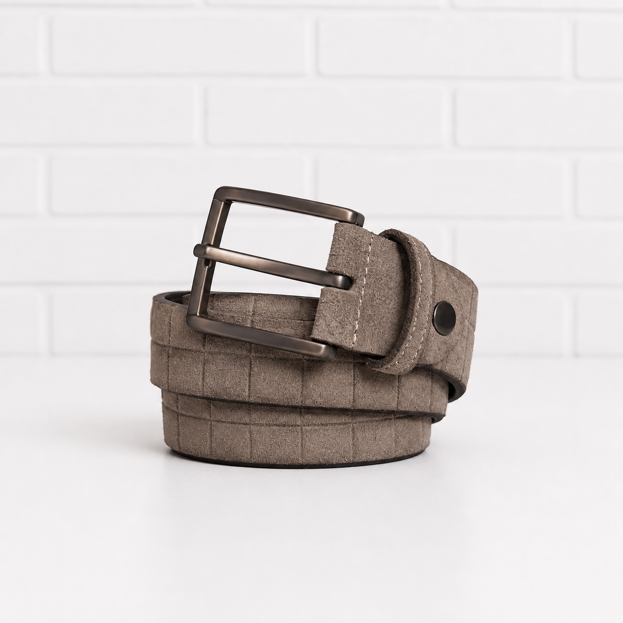 Georg Roth Suede Leather Taupe Belt- 34