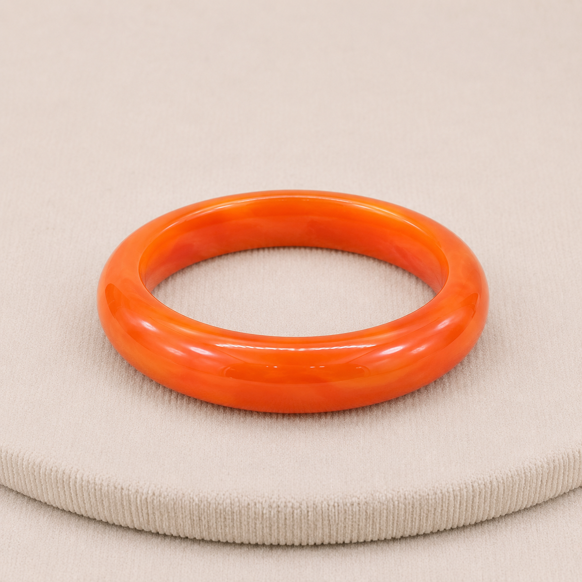 Vintage Orange-Red Bakelite Bangle Bracelet
