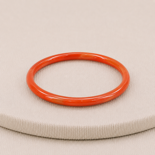 Vintage Caramel Bakelite Skinny Bangle Bracelet