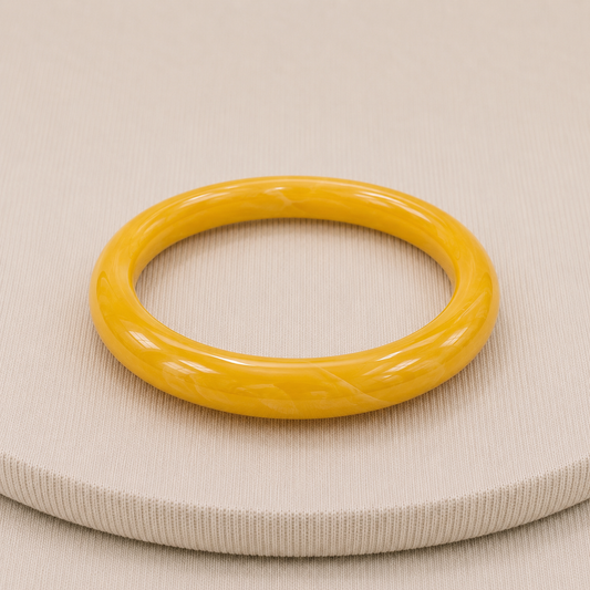 Vintage Golden Yellow Bakelite Skinny Bangle Bracelet