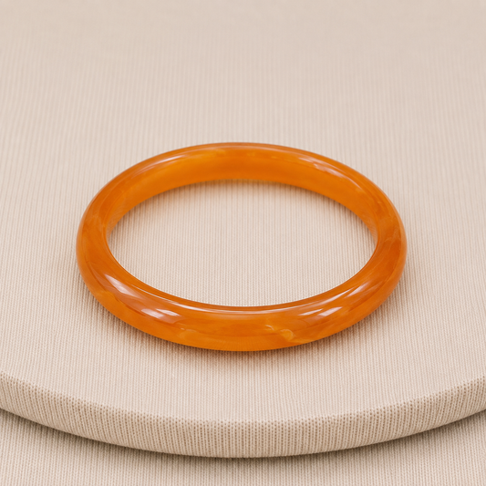 Vintage Butterscotch Orange Bakelite Bangle Bracelet