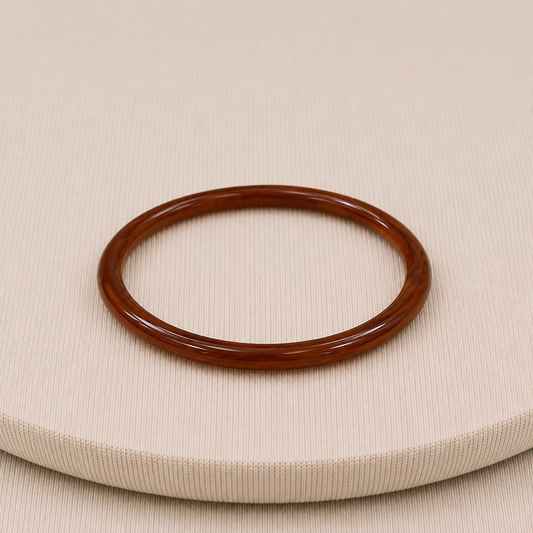 Vintage Deep Brown Bakelite Bangle Bracelet