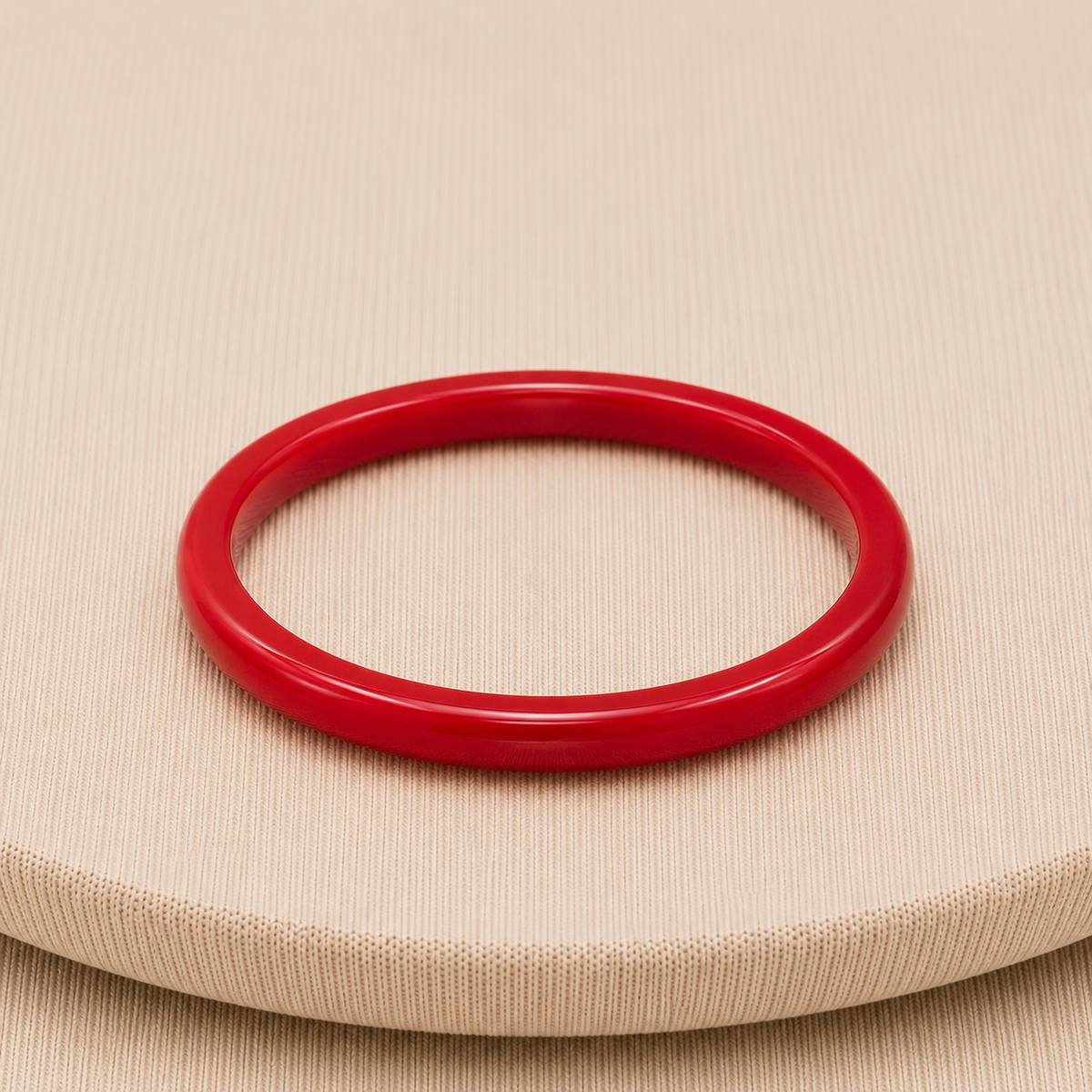 Vintage Red Bakelite Bangle Bracelet