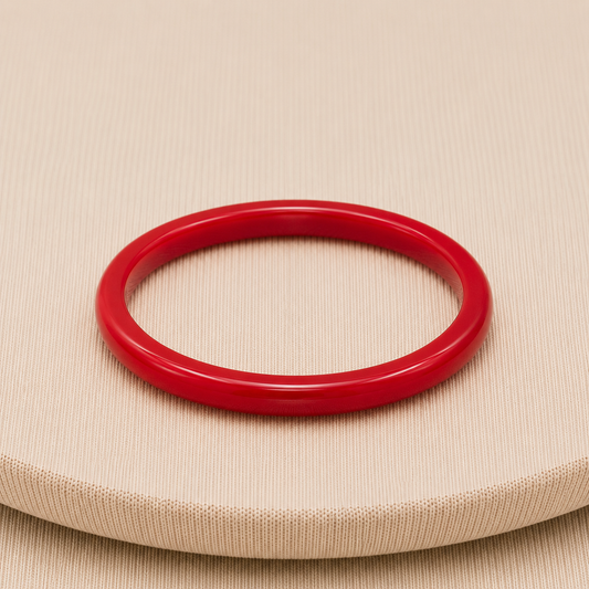Vintage Red Bakelite Bangle Bracelet