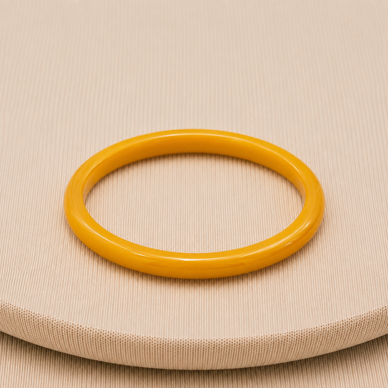 Vintage Golden Yellow Bakelite Skinny Bangle Bracelet
