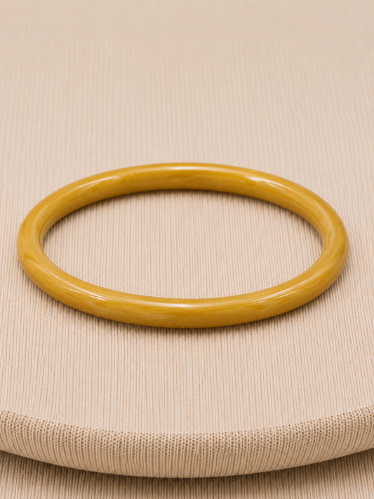 Vintage Mustard Bakelite Bangle Bracelet
