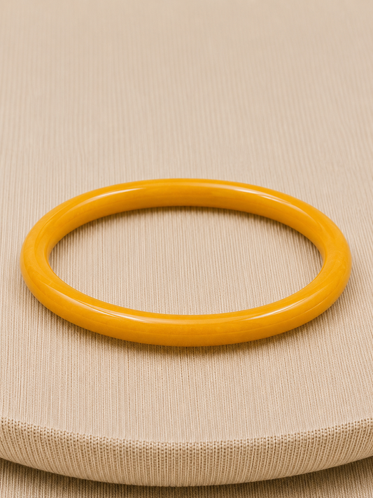 Vintage Golden Mustard Bakelite Skinny Bangle Bracelet