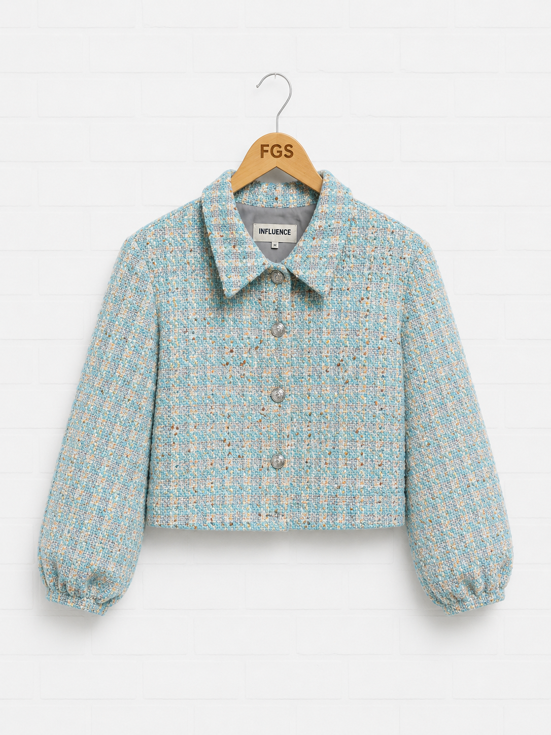 L'agence Cropped Metallic Tweed Jacket- 12